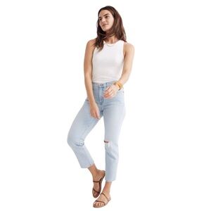Madewell Mid-Rise Classic Straight Ankle Length Jeans Size 28